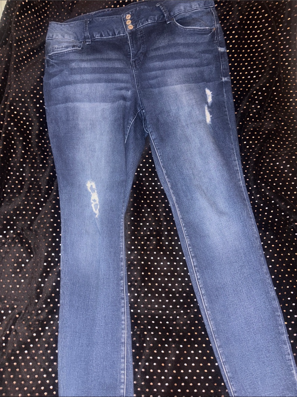 Royalty For Me Women’s Skinny Jeans in Blue Wash